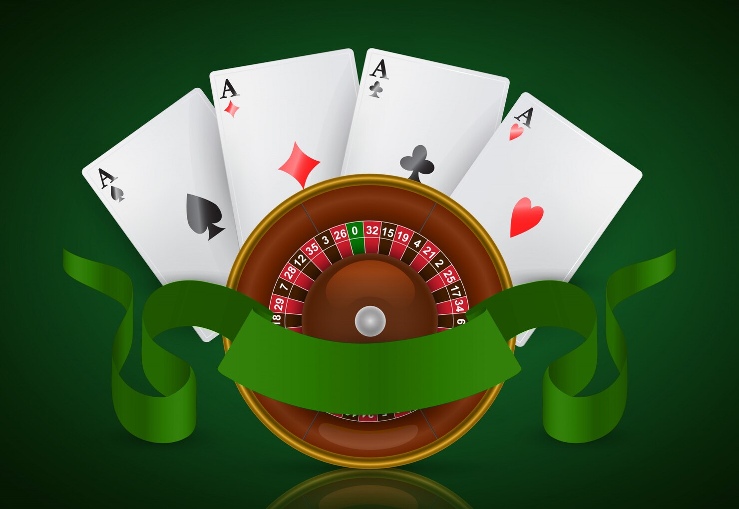 casino roulette four aces green