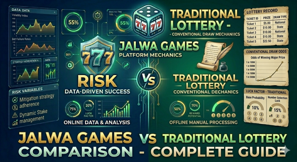 Jalwa Games vs Traditional Lottery comparison 