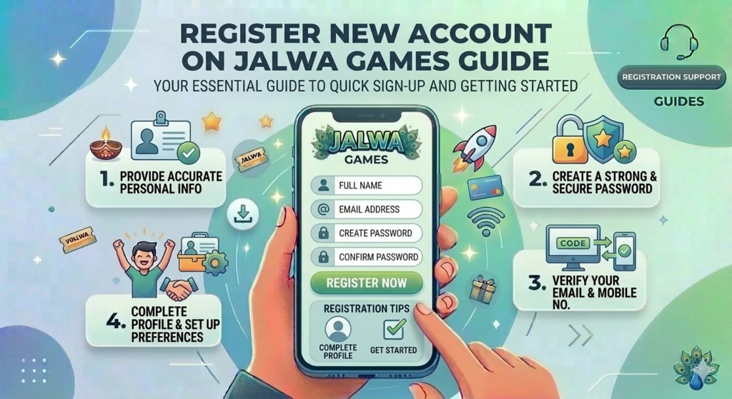 Register new account on Jalwa Games guide